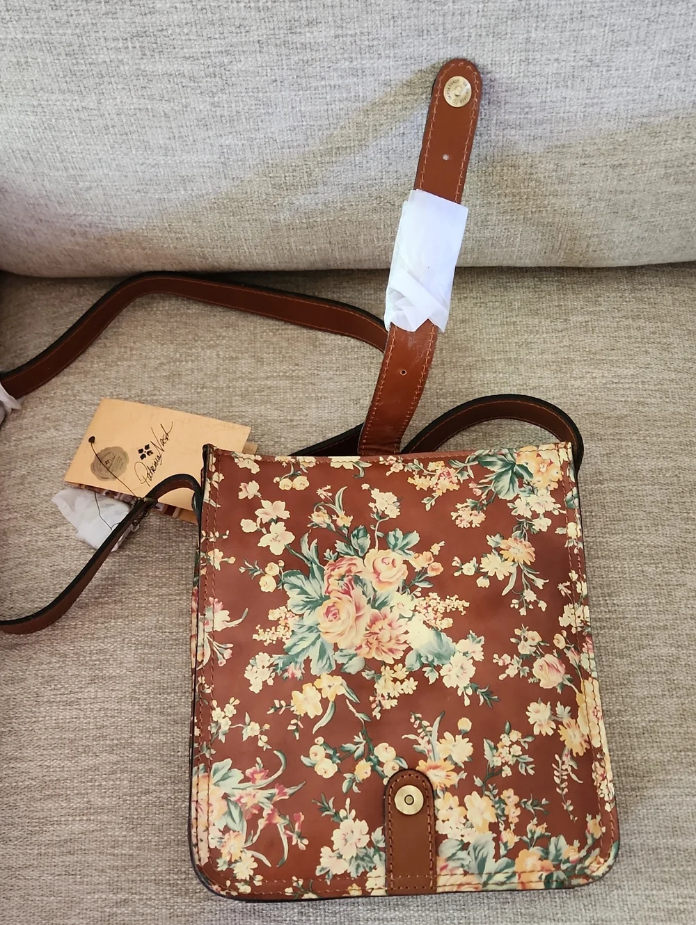 NWT PATRICUA NASH VENEZIA VINTAGE BOTANICAL CROSS BODY BAG - Picture 3 of 11